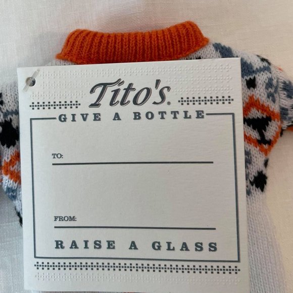 NWT 2021 Tito's Handmade Vodka Ugly Holiday Bottle Sweater - Picture 3 of 5